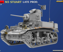 1:35 M3 Stuart Late Production w/ Interior Kit