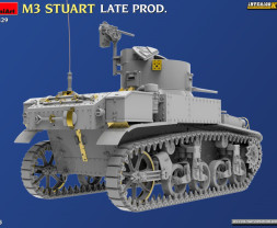 1:35 M3 Stuart Late Production w/ Interior Kit