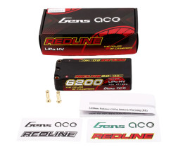 GENS ACE LiPo Redline Series 2.0 - 2S 6200mAh 7,6V High Voltage 2S1P (140C)