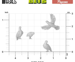 3D Printed Set Pigeons – 3D tištění holubi (26 ks)
