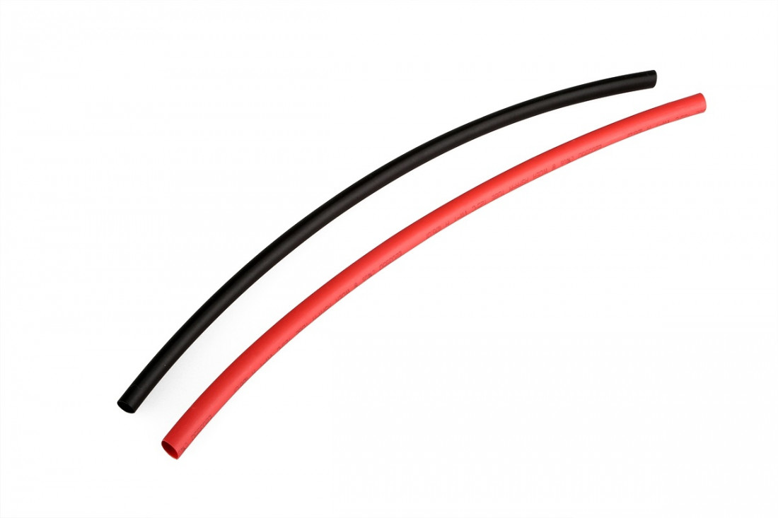 Náhled produktu - Teplem smrštitelná bužírka černá/červená 6,0 mm na konektory