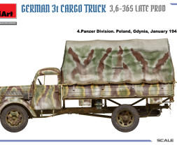 1:35 German 3t Cargo Truck 3,6-36S Late Production