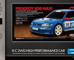 1:10 Peugeot 306 Maxi Blue Painted Body BT-01 Chassis (stavebnice)