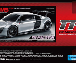 1:10 Audi R8 LMS 2008 Silver Painted Body TT-02 Chassis (stavebnice)