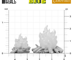 3D Printed Set Campfires for 3mm LEDs – 3D tištěná ohniště pro 3mm LED (5 ks)