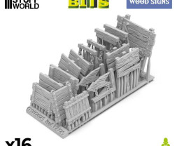 3D Printed Set Wood Signs – 3D tištěná dřevěná značení (16 ks)