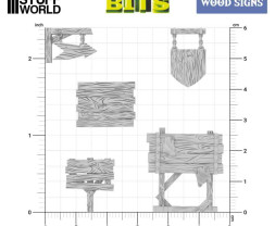 3D Printed Set Wood Signs – 3D tištěná dřevěná značení (16 ks)