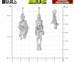 3D Printed Set Hanging Skeletons – 3D tištění visící kostlivci (8 ks)