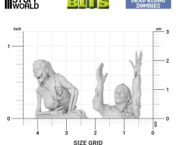 3D Printed Set Dead Rising Zombies – 3D tištěné z mrtvých vstávající zombie (21 ks)