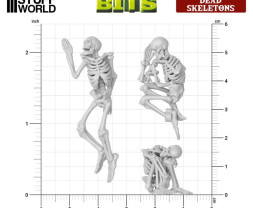 3D Printed Set Dead Skeletons – 3D tištění lidští kostlivci (5 ks)