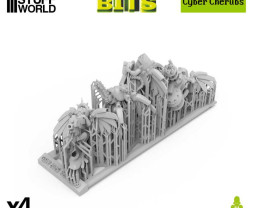 3D Printed Set Cyber Cherubs Servitors – 3D tištění kybernetičtí cherubové (4 ks)