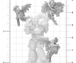 3D Printed Set Cyber Cherubs Servitors – 3D tištění kybernetičtí cherubové (4 ks)