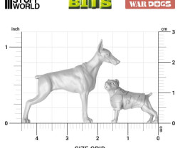 3D Printed Set War Dogs – 3D tištění váleční psi (7 ks)