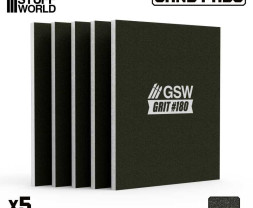 Pevná brusná destička 100x80 mm, zrnitost 180 (5 ks)