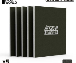 Pevná brusná destička 100x80 mm, zrnitost 280 (5 ks)