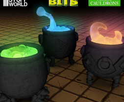 3D Printed Set Magic Cauldrons for 3mm LEDs – 3D tištěné magické kotlíky pro 3mm LED (5 ks)