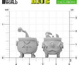 3D Printed Set Magic Cauldrons for 3mm LEDs – 3D tištěné magické kotlíky pro 3mm LED (5 ks)