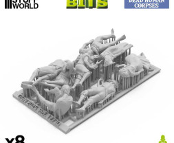 3D Printed Set Dead Human Corpses – 3D tištěné lidské mrtvoly (8 ks)