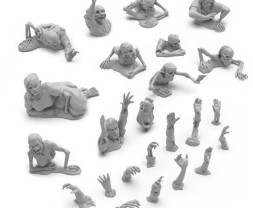 3D Printed Set Dead Rising Zombies – 3D tištěné z mrtvých vstávající zombie (24 ks)