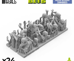 3D Printed Set Dead Rising Zombies – 3D tištěné z mrtvých vstávající zombie (24 ks)