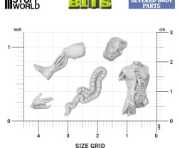 3D Printed Severed Body Parts 1:48 - 3D tištěné oddělené části těla (30 ks)