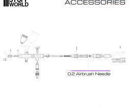 Airbrush Needle 0.2mm for Mobius Airbrush