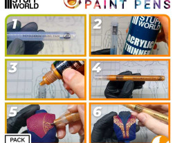 Plnitelné fixy Green Stuff World, velikost hrotu #0,5 (6 ks)