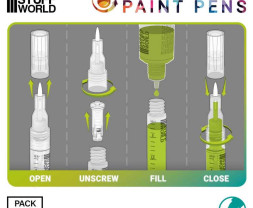 Plnitelné fixy Green Stuff World, velikost hrotu #0,7 (6 ks)