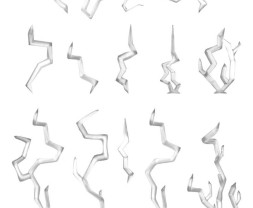 3D Printed Set Light Spells – 3D tištěné blesky (38 ks)