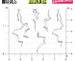 3D Printed Set Light Spells – 3D tištěné blesky (38 ks)