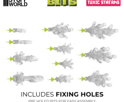 3D Printed Set Toxic Streams – 3D tištěné toxické proudy (24 ks)