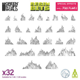 3D Printed Set Small Fire Flames – 3D tištěné malé plameny (24 ks)