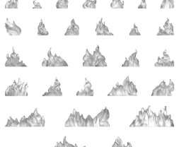 3D Printed Set Small Fire Flames – 3D tištěné malé plameny (24 ks)