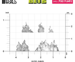 3D Printed Set Small Fire Flames – 3D tištěné malé plameny (24 ks)