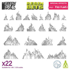 3D Printed Set Large Fire Flames – 3D tištěné malé plameny (22 ks)