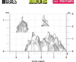 3D Printed Set Large Fire Flames – 3D tištěné malé plameny (22 ks)