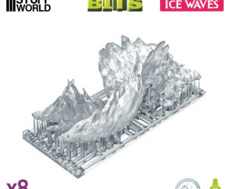 3D Printed Set Ice Waves – 3D tištěné ledové vlny (8 ks)