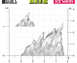 3D Printed Set Ice Waves – 3D tištěné ledové vlny (8 ks)