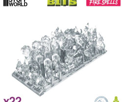 3D Printed Set Fire Spells – 3D tištěné ohňové efekty (22 ks)