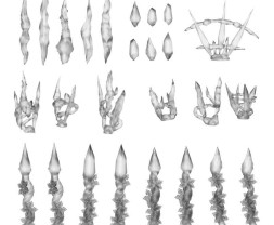 3D Printed Set Ice Spells – 3D tištěné ledové efekty (26 ks)