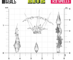 3D Printed Set Ice Spells – 3D tištěné ledové efekty (26 ks)
