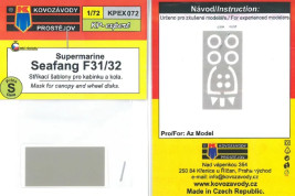 1:72 Seafang F.31/32 mask for canopy and wheel disks