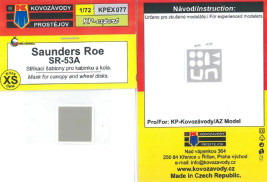 1:72 Saunders Roe SR-53 - mask for canopy and wheel disks