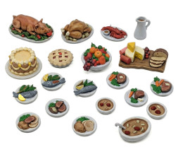 3D Printed Set Banquet Food – 3D slavnostní tabule (20 ks)