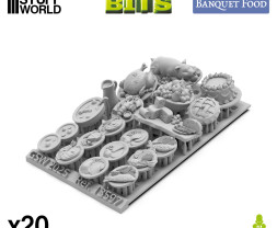 3D Printed Set Banquet Food – 3D slavnostní tabule (20 ks)
