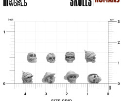 3D Printed Set Battlefield Resin Skulls – 3D tištěné lebky (1000 ks)