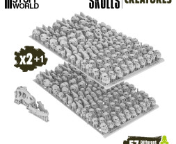 3D Printed Set Battlefield Creature Skulls – 3D tištěné lebky monster (300 ks)