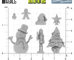 3D Printed Christmas Decorations Set (30 pcs)