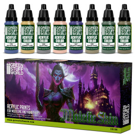 Acrylic Paint Set – Malefic Skin (8× 17 ml)