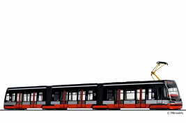 Model Nízkopodlažní Tramvaje 15T Epocha VI ″DP Praha Linka 14″
